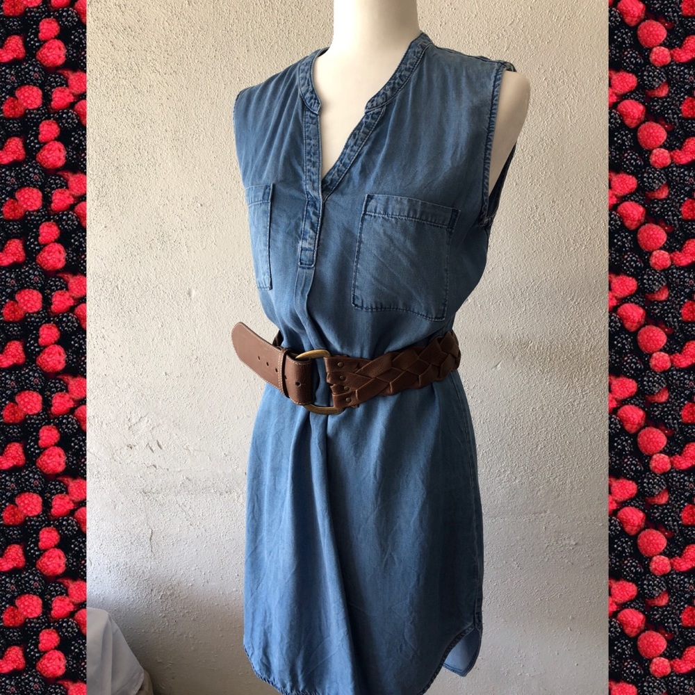 Denim sleeveless dress